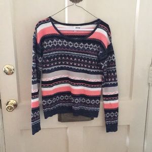 Multicolored print sweater